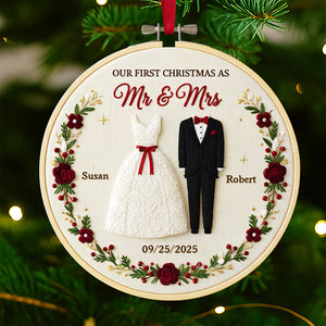 Couple Wedding Christmas Ornament Personalized Gifts For Couple 10PGDT041125