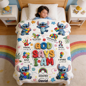 Blessed and Loved Blanket Personalized Gifts For Kids 03NATN140326