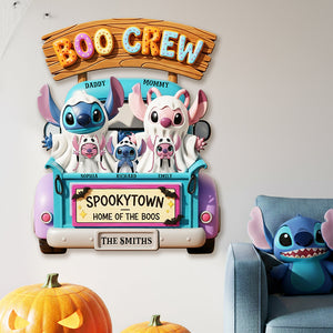 Boo Crew Wood Sign - Personalized Halloween Gifts For Family 02tgqn290825