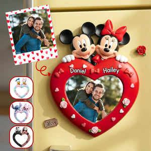 Romantic Heart Fridge Magnet - Custom Photo Gifts For Couples 04KIMG251125