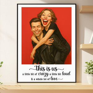 Custom Photo Gifts For Couple Caricature Canvas Print 04pgtn310725 - Poster & Canvas - GoDuckee
