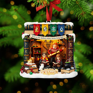 Personalized Gifts For Christmas, Bookmas Acrylic Ornament 01kita200925