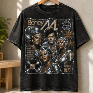 Boney M Disco Pop Washed T-shirt, Personalized Gifts For Music Lovers 05qhdt050826