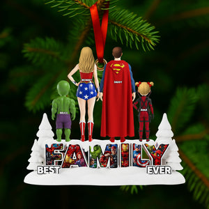 Best Family Ever Ornament - Personalized Gifts For Family 04ohlu111025
