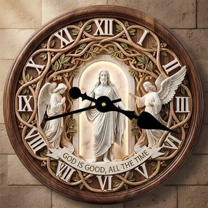 Faith-Inspired Wall Clock Personalized Gifts For Christian 04TODT231225