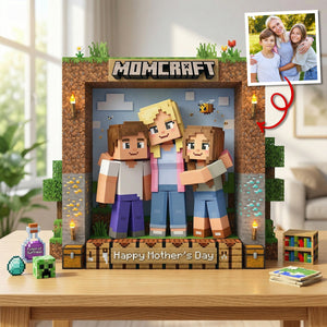 Pixel Mom & Mini Crew Acrylic Plaque - Personalized Custom Photo Gifts For Mom 02NATN310326-Homacus