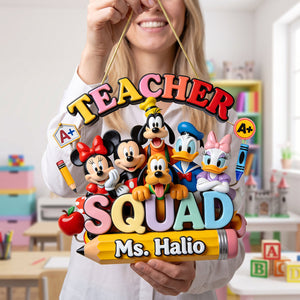 Teacher Squad Acrylic Sign - Personalized Back To School Gifts 01pata270726