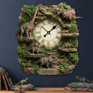Dinosaur Acrylic Hanging Wall Clock - Personalized Gifts For Dinosaur Lovers 05hyqn221225
