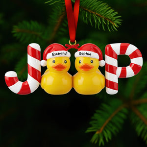 Candy Duck Couple Ornament Personalzied Gifts 07HYQN191125