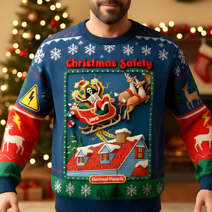 Creepy Fun Santa Electric Shock Ugly Sweater, Personalized Gifts For Christmas 05qhtn041125