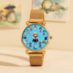 Cute Cartoon Mesh Strap Quartz Watch - Personalized Gifts For Cartoon Lovers 01namg230725