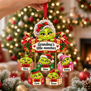 Grandma’s Little Monsters Acrylic Ornament - Personalized Gifts For Grandma 01TOTN201026