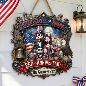 Patriotic Family Acrylic Sign - Personalized 250th Anniversary Gift For Family 04TYDH020626