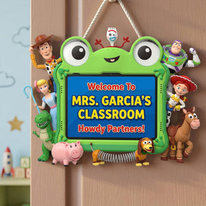 Classroom Welcome Wood Sign - Personalized Gifts For Teacher 02huta230626
