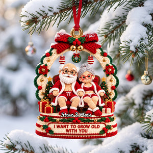 Sweetheart Old Couple Acrylic Ornament - Personalized Gift For Couples 07OHDH141026