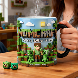 Pixel Mom & Mini Crew Magic Mug - Personalized Gifts For Mothers 01natn110426