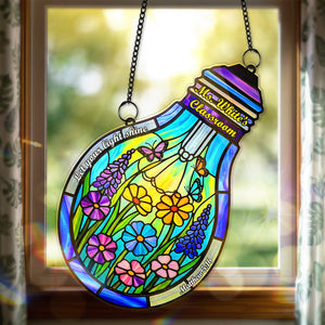 Encourage Lightbulb Suncatcher Ornament, Personalized Gifts For Teacher 01qhmg080825