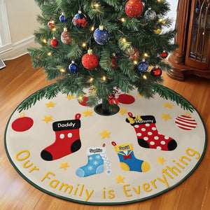 Holiday Stockings Quilted Tree Skirt - Personalized Gifts For Family 04naqn100925