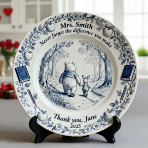 Teacher Appreciation Round Plate - Personalized Gifts For Teachers 02naqn181225