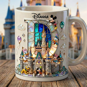 Shimmering Fairytale Alphabet Initial Letter Mug, Personalized Gifts 04qhtn140126
