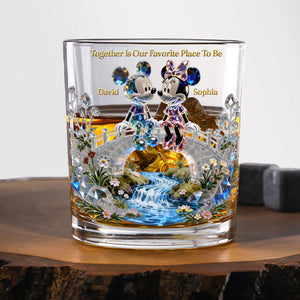 Forever Love Round Glass - Personalized Gifts For Couple 01OHQN230126