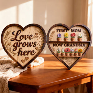 Love Grows Here Acrylic Plaque - Personalized Gifts For Mother's Day 02kidt070226