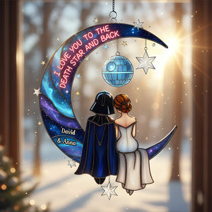Cosmic Couple Suncatcher Ornament Personalized Gifts For Couple 02PADT251125