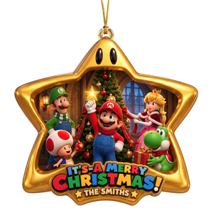 Retro Gaming Characters Acrylic Ornament - Personalized Gift For Christmas 02HAQN101026