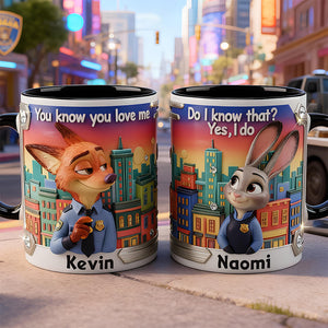 Couple Coffee Accent Mug - Personalized Gifts For Police Couple Coffee Mug 05KIDT160126