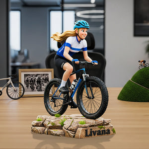 Teenager Riding Bicycle Plaque - Custom Photo Gifts For Bicycle Lovers 02pata290825