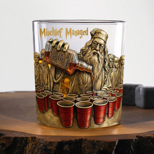 Drinking Professor Round Glass - Personalized Gifts 03qhqn070126