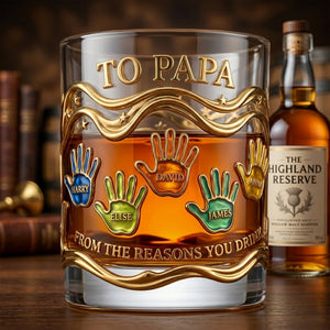 Papa’s Pride Glass Mug Personalized Father's Day Gifts 04PALU060426