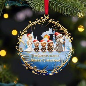 Family Walking To The Fantasy World Ornament, Personalized Gifts For Family 02qhtn081025