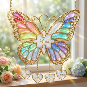 Butterfly Mom Suncatcher Ornament - Personalized Gifts For Mother's Day 01nalu170326