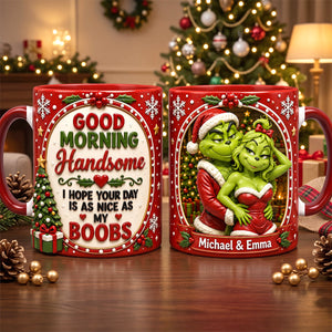 Couple Christmas Coffee Accent Mug - Personalized Gifts For Couple 02NATN070926
