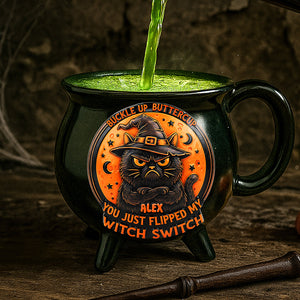 Cat Witch Mode Cauldron Mug, Personalized Gifts For Witch And Cat Lovers 01qhta210825