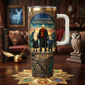 Magical Dad & Kids Adventure - Tumbler Handle Personalized Father's Day Gifts 04NATA160426