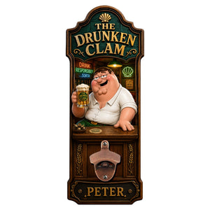 Intoxicated Man Wall Hanging Bottle Opener - Personalized Gifts 01haqn160726