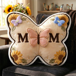 Butterfly Mom Custom Pillow - Personalized Gifts For Mother 02nadh060426