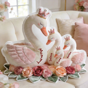 Mother Swan Love Her Baby Custom Shape Pillow - Personalized Gifts For Moms 04pglu160326