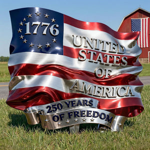 Proud Flag Metal Sign, Personalized Gifts For Patriots 02qhdt260226