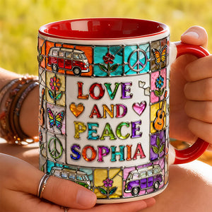 Hippie Bohemian Coffee Accent Mug - Personalized Gifts 02hydt200126