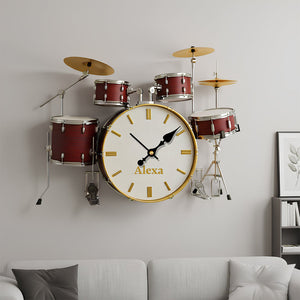 Drum Set Wall Clock Personalized Gifts For Music Lovers 05KIDT251225