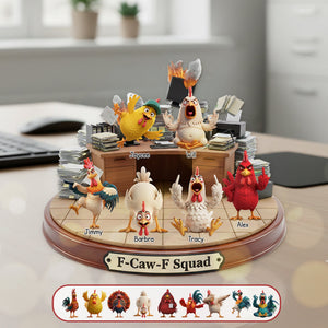 F-Caw-F Squad Coworker Acrylic Plaque - Personalized Gifts For Coworkers 02ohmg011225