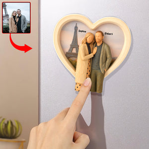 Couple Travel Fridge Magnet Custom Photo Gifts For Couple 09NAQN181125