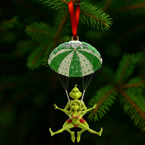 Naughty Green Parachute Couple Ornament - Personalized Gift For Couples 05OHLU031125