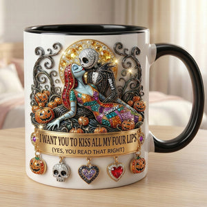 Kissing Skeleton Couple Coffee Mug - Personalized Gifts For Couple 01huqn301225