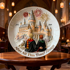Always & Forever Round Plate - Personalized Gifts For Couple 02NATN311225