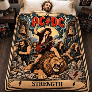 AC/DC Thunderstruck Tarot Rock Art Blanket - Personalized For Rock Lovers 05HUTA281026
