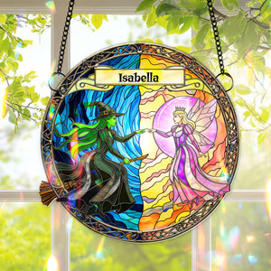 Light x Shadow Witch Suncatcher  - Personalized Gifts For Witch Lovers 05HYLU080825
